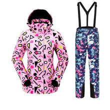 Load image into Gallery viewer, Women&#39;s 2pc Suspender Overalls &amp; Jacket Outdoors Sports Ski Jaclets - Ailime Designs