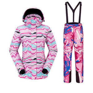 Outdoors Sports Thermal Breathable Waterproof Wear-resistant Women's 2 pc Ski Jacket Sets - Ailime Designs