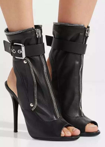 Women's Zipper Design Ankle Shoe Boots