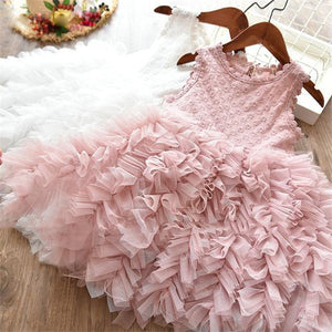 Girls Formal Layered Ruffle Trim Dresses - Ailime Designs - Ailime Designs