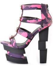Load image into Gallery viewer, Women&#39;s Sexy Camouflage Print Design Platform Shoe Boots