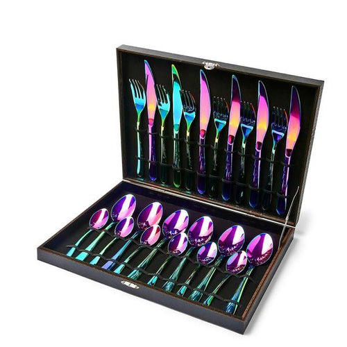 Stainless Steel 24 Pc Cutlery Flatware Sets