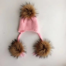 Load image into Gallery viewer, Children Stylish Beanie Pom Pom Caps – Sun Protectors - Ailime Designs