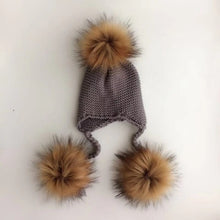 Load image into Gallery viewer, Children Stylish Beanie Pom Pom Caps – Sun Protectors - Ailime Designs