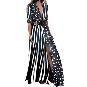 Women's Casual Style Geometric Design Maxi Dresses