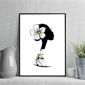 Female Silhouette Wall Art Painting Art Accessories - Ailime Designs