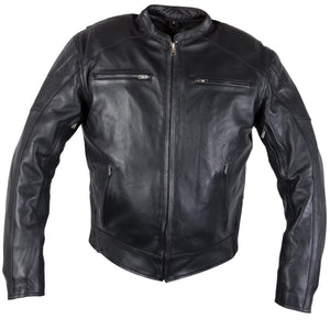 Xelement XS-3349 'Evade' Men's Black Leather Motorcycle Jacket