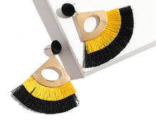 Load image into Gallery viewer, Bohemian Fringe Fan Design Women Earrings - Ailime Designs