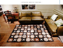 Load image into Gallery viewer, Beautiful Browns &amp; Neutral Geometric Design Leather Skin Area Rugs