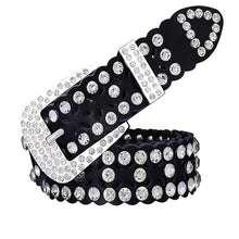 Load image into Gallery viewer, Women&#39;s Luxury Genuine Leather Rhinestone Belts - Ailime Designs