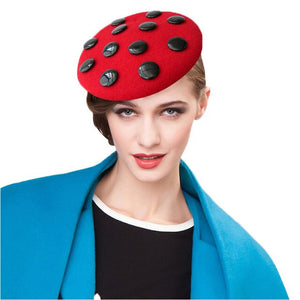 Button Style Women Sassy Beret Caps - Ailime Designs - Ailime Designs