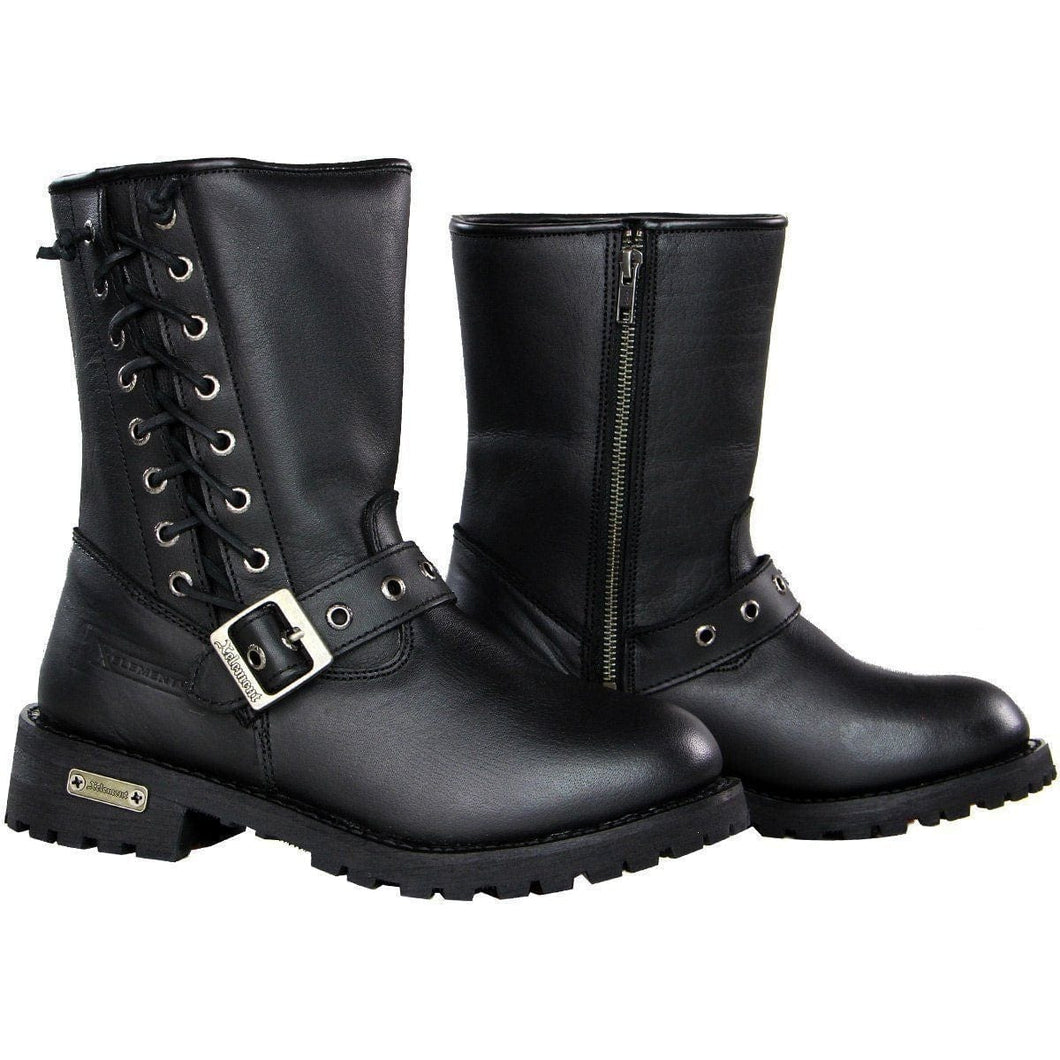 Xelement X93010 BLACK 'Dahlia' Women's Black Performance Leather Boots - Ailime Designs