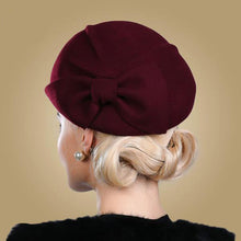 Load image into Gallery viewer, Classic Style Wool Wrap Bow Design Beret Caps - Ailime Designs - Ailime Designs
