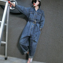 Load image into Gallery viewer, Women’s Chic Style Denim Jumpsuits – Streetwear Fashions