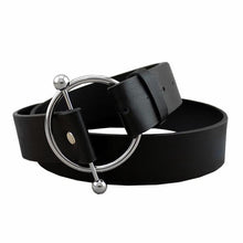 Load image into Gallery viewer, Pin &amp; Ball Stylish Belt Buckle For Women w/ PVC Leather Band - Ailime Designs