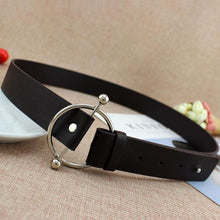 Load image into Gallery viewer, Pin &amp; Ball Stylish Belt Buckle For Women w/ PVC Leather Band - Ailime Designs
