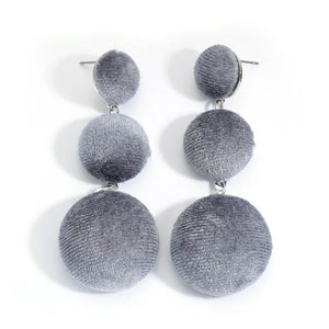 Women's Triple Button Design Drop  Earrings