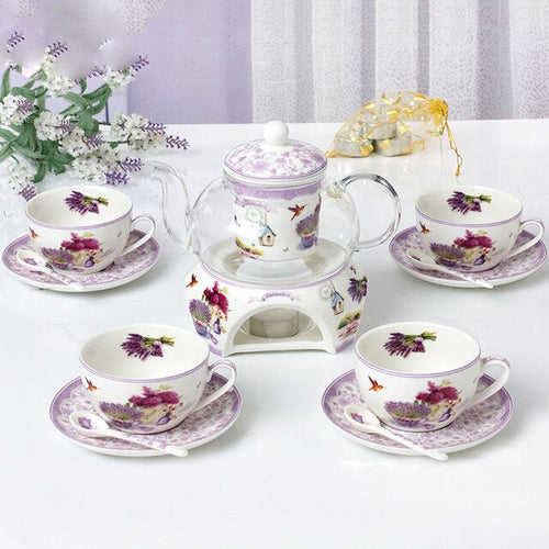 Elegant 15 Pc Porcelain Coffee & Tea Set -Fine Quality Ceramics