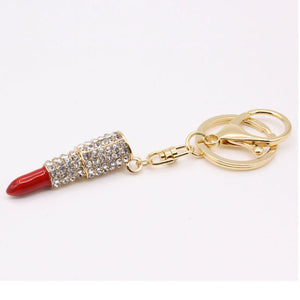 Lipstick Rhinestone Keychain Holders - Purse Accessories