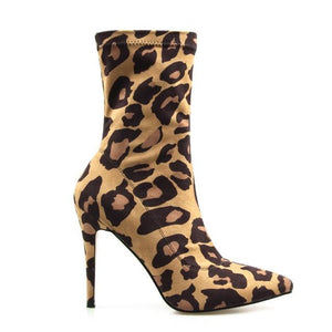 Women's Sexy Leopard Print Design Ankle Boots