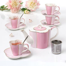 Load image into Gallery viewer, Elegant 11 Pc Porcelain Coffee &amp; Tea Set - Fine Quality Ceramics