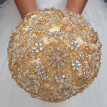 Load image into Gallery viewer, Bridal Accessories - Wedding Rhinestone Trim Flower Bouquets