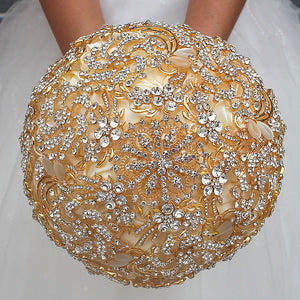 Bridal Accessories - Wedding Rhinestone Trim Flower Bouquets