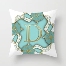 Load image into Gallery viewer, Beautiful Foil Alphabet Letter Design Throw Pillowcases