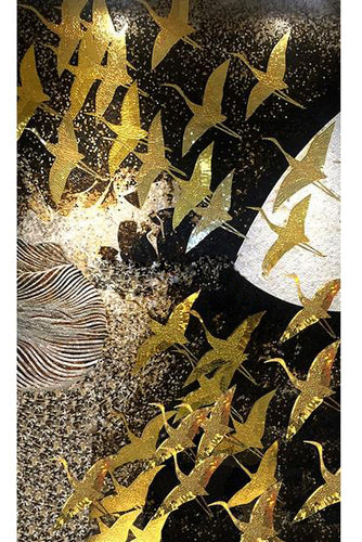 Gold Swan Pack Mosaic Tile Art Design
