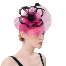 Load image into Gallery viewer, Women&#39;s Tea Time Fan Pleated Fascinator Hats - Fine Quality Head Wear - Ailime Designs