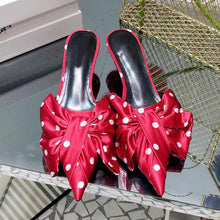 Load image into Gallery viewer, Women&#39;s Butterfly-knot Design Genuine Leather Slippers