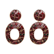 Load image into Gallery viewer, Colorful Crystal Design Drop Earrings - Ailime Designs