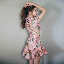 Load image into Gallery viewer, Women&#39;s Sassy Floral Print Design Dresses - Ailime Designs