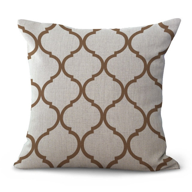 Geometric Printed Throw Pillowcases