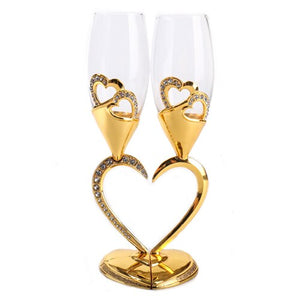 Best Crystal Heart Shape Champagne Glasses - Ailime Designs