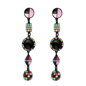 Turkish Stain Glass Design Drop Earrings - Ailime Designs