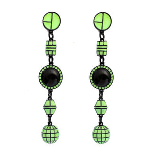 Turkish Stain Glass Design Drop Earrings - Ailime Designs