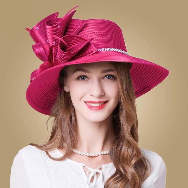 Cone Wrap Design Women's Elegant Rhinestone Trim Hats - Ailime Designs