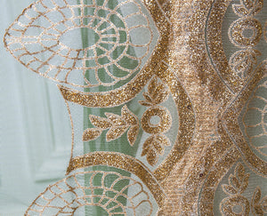 Beautiful Green Chiffon Lace Trim Design Women's Elegant Head Veils – Ailime Designs