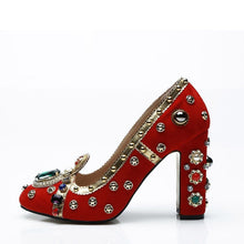 Load image into Gallery viewer, Women&#39;s Crystal European Ornament Design Pumps