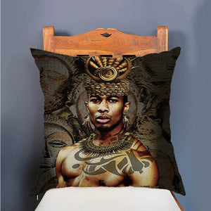 African Princess Screen Printed Throw Pillows