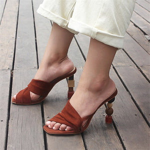 Women's Genuine Suede Leather Mules