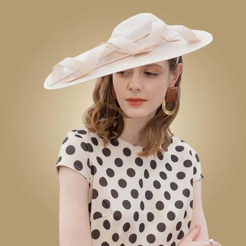 Women's Sinamay Wide Brim Fascinator Hats - Ailime Designs
