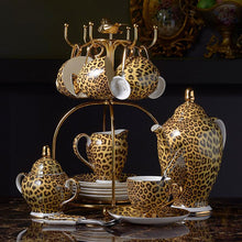 Load image into Gallery viewer, Elegant Leopard Porcelain Coffee &amp; Tea Sets - Fine Quality Ceramics