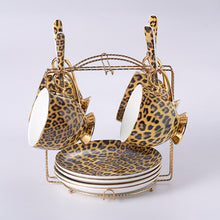 Load image into Gallery viewer, Elegant Leopard Porcelain Coffee &amp; Tea Sets - Fine Quality Ceramics