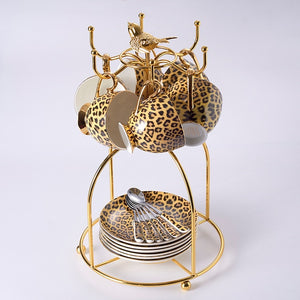 Elegant Leopard Porcelain Coffee & Tea Sets - Fine Quality Ceramics
