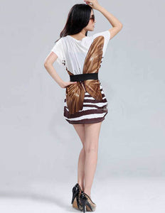Women's Oversize Butterfly Print Design Blouse Dresses - Ailime Designs