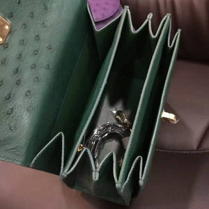 Women's High Quality 100% Genuine Ostrich Leather Skin Handbags