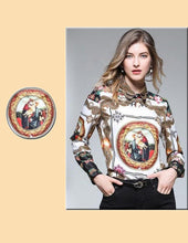 Load image into Gallery viewer, Women&#39;s Multi Color Printed Button Shirts w/ Long Sleeves - Ailime Designs - Ailime Designs