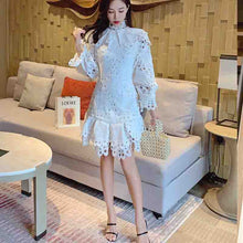 Load image into Gallery viewer, Women&#39;s Hollow-cut Lace Design Chic Style Dresses - Ailime Designs